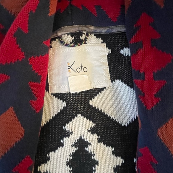 Koto Men’s Cardigan Knit Tribal Cardigan Size XS - Picture 5 of 6